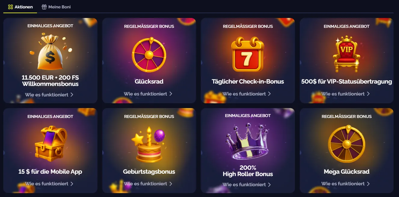 Goldbet Casino Boni und Aktionen